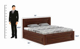 Maharana Solid Sheesham Wood Bed With Box Storage (King Size, Natural Finish)